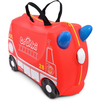 Trunki Children's Ride-On Suitcase & Hand Luggage - Vehicles (Red)