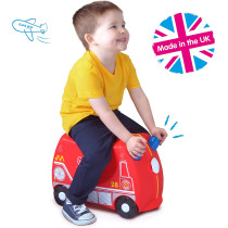 Trunki Children's Ride-On Suitcase & Hand Luggage - Vehicles (Red)