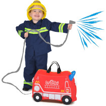 Trunki Children's Ride-On Suitcase & Hand Luggage - Vehicles (Red)