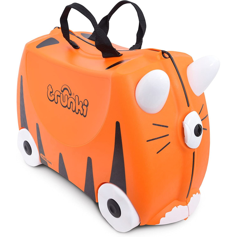 Trunki Children's Ride-On Suitcase & Hand Luggage - Vehicles- (Orange)