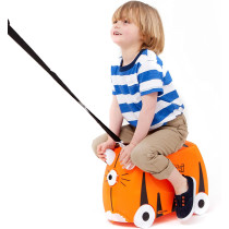 Trunki Children's Ride-On Suitcase & Hand Luggage - Vehicles- (Orange)