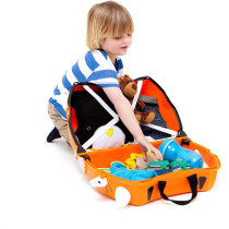 Trunki Children's Ride-On Suitcase & Hand Luggage - Vehicles- (Orange)