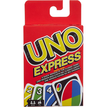 Uno Card Game, Fast-Paced Portable-Friendly Version For 2 To 4 Players Ages 7 Years And Older Gdr45, Multicolour