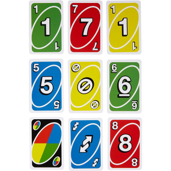 Uno Card Game, Fast-Paced Portable-Friendly Version For 2 To 4 Players Ages 7 Years And Older Gdr45, Multicolour