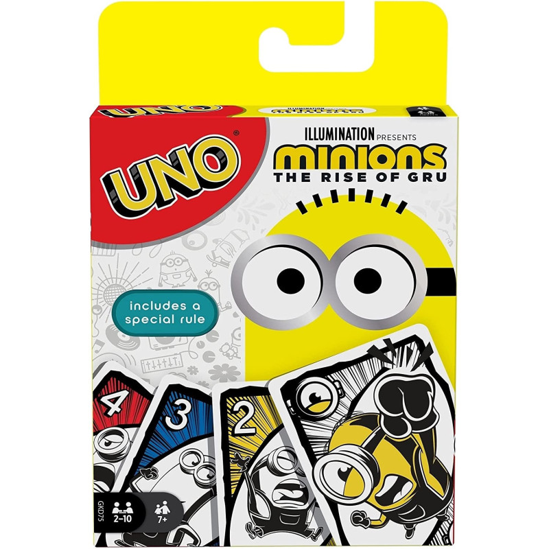 Uno Featuring Illumination's Minions: The Rise of Gru, Card Game for Family and Kids 7 Year Olds and Up GKD75