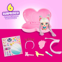 VIP Pets Mini Fans | Surprise Collectable Mini dog Doll with extra-long Hair & comb, magic rainbow water reveal - Surprise toys & Hair Reveal Doll for kids +3 Years