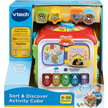 VTech Sort And Discover Activity Cube, Multicolor