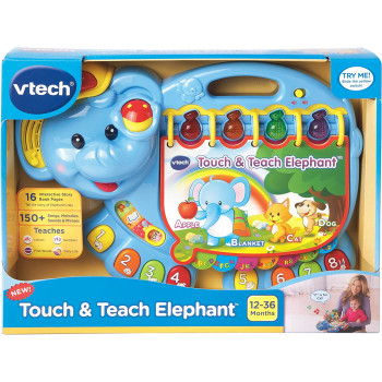 VTech Touch And Teach Elephant Book, Blue, 80-158000
