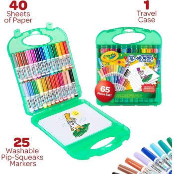 CRAYOLA Washable Pip-Squeaks(r) & Paper, 65 Piece Set