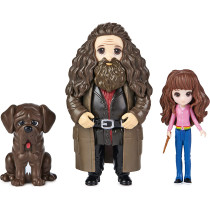 Wizarding World Harry Potter, Magical Minis Hermione and Rubeus Hagrid Friendship Set with Creature, Kids Toys for Ages 5 and up