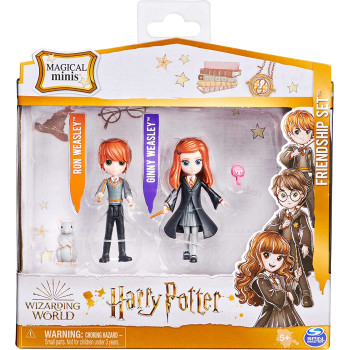 Wizarding World Harry Potter, Magical Minis Ron and Ginny Weasley Friendship Set with 2 Creatures, Kids Toys for Ages 5 and up