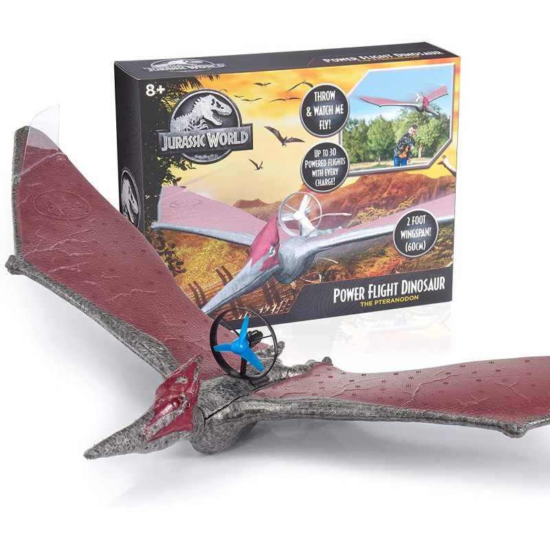 WOW! STUFF Power Flight Dino - Pteranodon Jurassic World Flying Dinosaur Toy for Kids | Official Camp Cretacious, Fallen Kingdom and Dominion Merchandise and Gifts for Boys and Girls, Ages 5 to 12