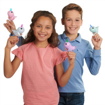WowWee 3697 Fingerlings Light Up Narwhal - Rachel (Pink) - Friendly Interactive Toy