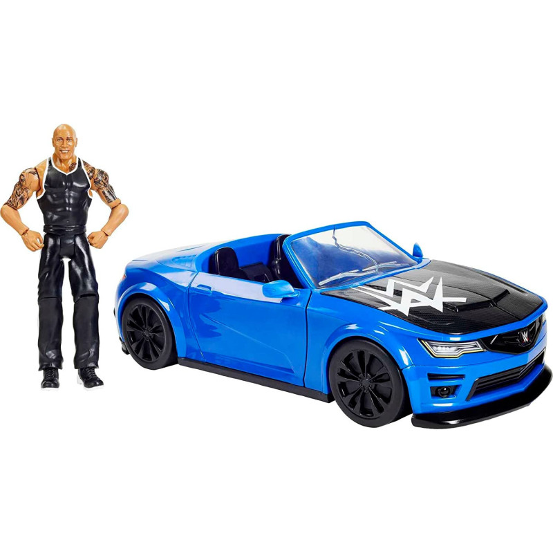 WWE Wrekkin' Slam-Mobile Vehicle With The Rock Basic Action Figure Gyv51