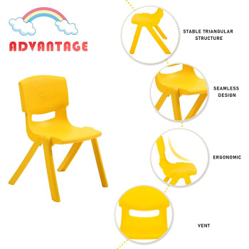 X IANGYU Durable And Wonderful Plastic Stacking Chair For Kids (BLUE, 28CM)