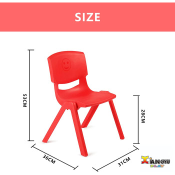 X IANGYU Durable And Wonderful Plastic Stacking Chair For Kids (RED, 28CM)