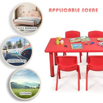 X IANGYU Durable And Wonderful Plastic Stacking Chair For Kids (RED, 28CM)