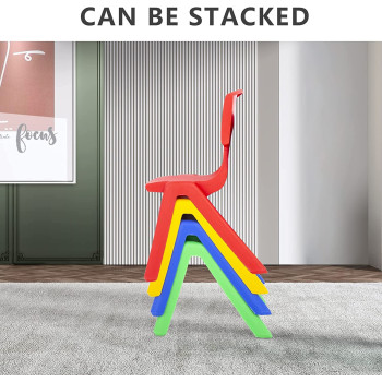 X IANGYU Durable And Wonderful Plastic Stacking Chair For Kids (RED, 28CM)