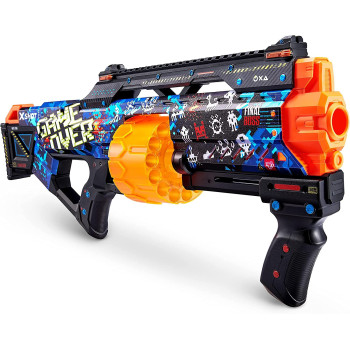 X-SHOT Excel Skins Last Stand Game Over, Fire distances of up to 27m / 90 feet, 14X Air Pocket Technology Foam Darts, XS-36518_039279,