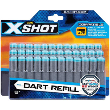 X-SHOT S001-30 pack Excel Refill Darts Color Card, Bul