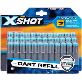 X-SHOT S001-30 pack Excel Refill Darts Color Card, Bul