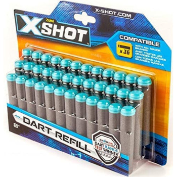 X-SHOT S001-30 pack Excel Refill Darts Color Card, Bul