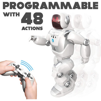 SilverLit YCOO Robots - Program A Bot X - A Gigantic 16" (40cm) Programmable Remote Control Dancing Robot White 25 x 15 x 46 cm
