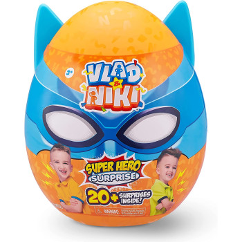 X-SHOT Zuru 11701B Vlad & Niki Superhero Surprise Egg Blue, Multi