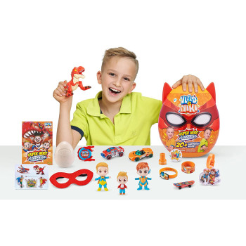 X-SHOT ZURU Vlad & Niki Superhero Surprise Egg Red Dino Attack