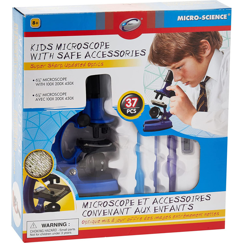 EASTCOLIGHT 100/200/450X Kids Microscope With Safe Accessories