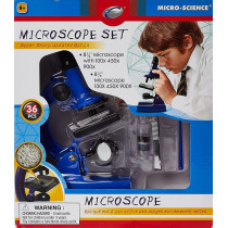 EASTCOLIGHT 36PCS 100/450/900X Microscope Set