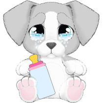 Emotion Pets - Cry Pets - Single Puppy, Soft Toy, Kids' Play Figures, Gifts for Kids 3 and Up
