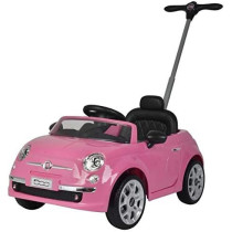 Fiat-500 Ride on Car with Push Handle,3622 - Pink