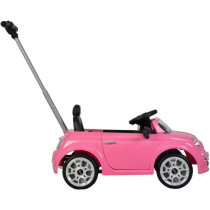 Fiat-500 Ride on Car with Push Handle,3622 - Pink