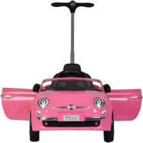 Fiat-500 Ride on Car with Push Handle,3622 - Pink
