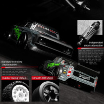 Fisca 1/16 Remote Control High Speed Car, 4WD RC Drifting Racing Cars Fast 20MPH Truck 2.4Ghz Off-Road 4X4 Buggy Car Speed & Steering Control Vehicle Toy with Lights for Kids and Adults