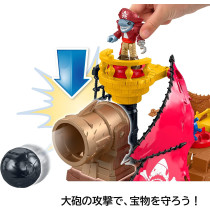 Fisher-Price Imaginext Shark Bite Pirate Ship, Playset With Pirate Figures And Accessories For Preschool Kids Ages 3 To 8 Years Dhh61