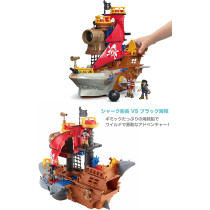 Fisher-Price Imaginext Shark Bite Pirate Ship, Playset With Pirate Figures And Accessories For Preschool Kids Ages 3 To 8 Years Dhh61