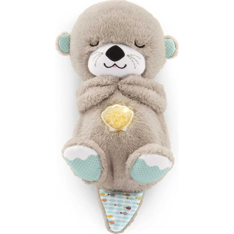 Fisher-Price Soothe 'N Snuggle Otter, Bedtime, Breathing Belly, Plush Infant Musical Soother Fxc66