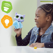 FurReal friends Flitter the Kitten Color-Change Interactive Feeding Toy, Lights and Sounds, Ages 4 and up, F1827