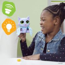 FurReal friends Flitter the Kitten Color-Change Interactive Feeding Toy, Lights and Sounds, Ages 4 and up, F1827