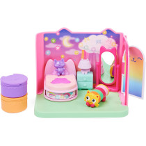 Gabby's Dollhouse TRANSFORMING BED: Place Pillow Cat on the bed and press down to transform its bookshelf into a colorful dreamscape! This set also has a nightstand wit, Multi, 20133479