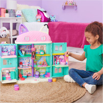 Gabby's Dollhouse TRANSFORMING BED: Place Pillow Cat on the bed and press down to transform its bookshelf into a colorful dreamscape! This set also has a nightstand wit, Multi, 20133479