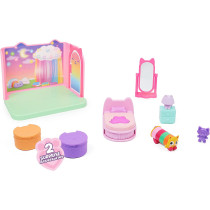 Gabby's Dollhouse TRANSFORMING BED: Place Pillow Cat on the bed and press down to transform its bookshelf into a colorful dreamscape! This set also has a nightstand wit, Multi, 20133479