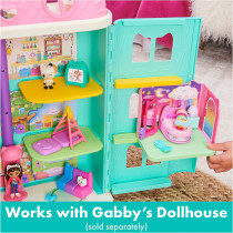 Gabby's Dollhouse TRANSFORMING BED: Place Pillow Cat on the bed and press down to transform its bookshelf into a colorful dreamscape! This set also has a nightstand wit, Multi, 20133479