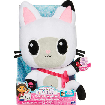 Gabby's Dollhouse, 33-cm Talking Pandy Paws Plush Toy with Lights, Music and 10 Sounds and Phrases, Perfect Christmas Gift
