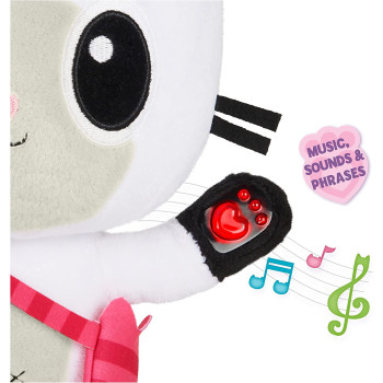 Gabby's Dollhouse, 33-cm Talking Pandy Paws Plush Toy with Lights, Music and 10 Sounds and Phrases, Perfect Christmas Gift
