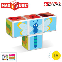 Geomag 121, Magicube Insects Building Game With Magnetic Cubes, 4 Cubes, 4 Cubess