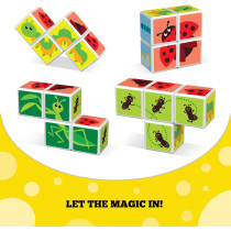 Geomag 121, Magicube Insects Building Game With Magnetic Cubes, 4 Cubes, 4 Cubess