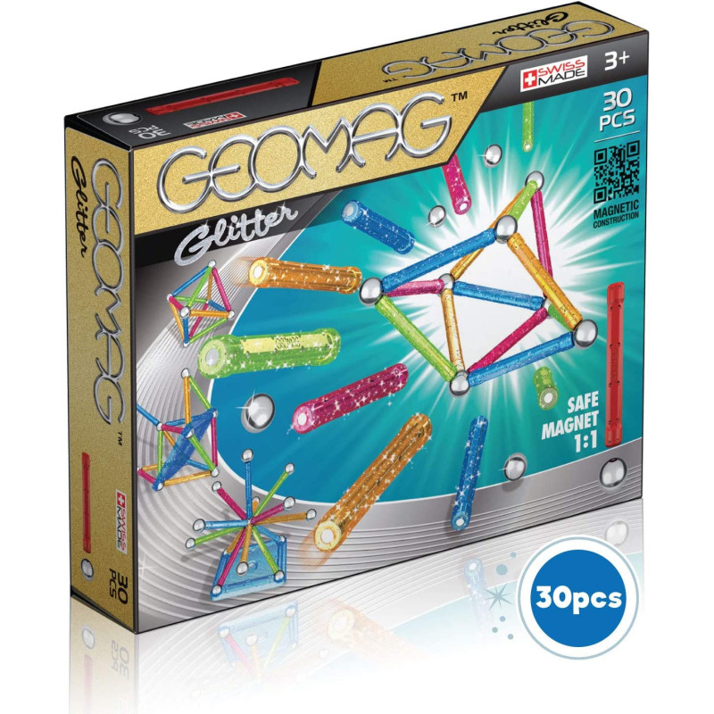 Geomag 531 Glitter Classic Building Set, 30 Pieces